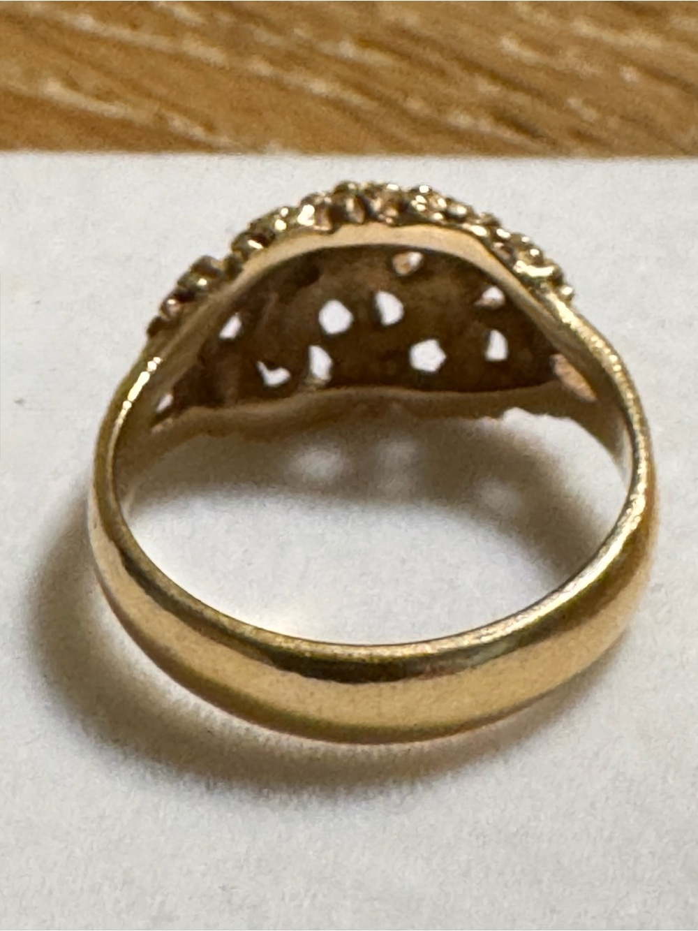 Retired James Avery Margarita Daisy Flower Dome Ring 14K Gold Size 7.5 - Picture 3 of 8